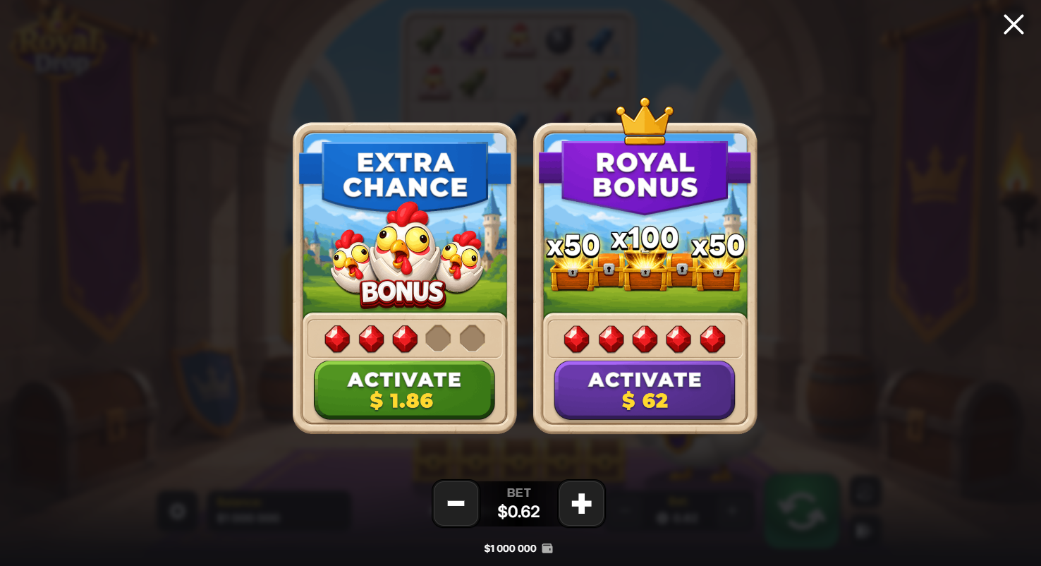 Royal Drop Bonus Buy options
